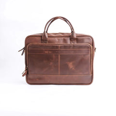 Everyday Companion Leather Laptop Bag-Tan