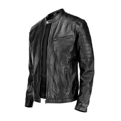 Cafe Racer Mens Pure Sheep Leather Jacket