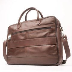 Executive Brown Leather Laptop Bag