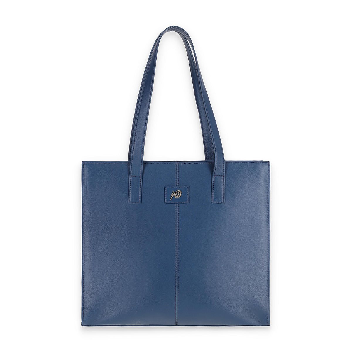 Everyday Women's Midnight Blue Leather Zipper Tote Bag