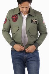 Tom Cruise Top Gun G1 Green Bomber Jacket